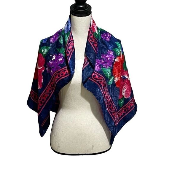 Floral square scarf - Picture 1 of 2